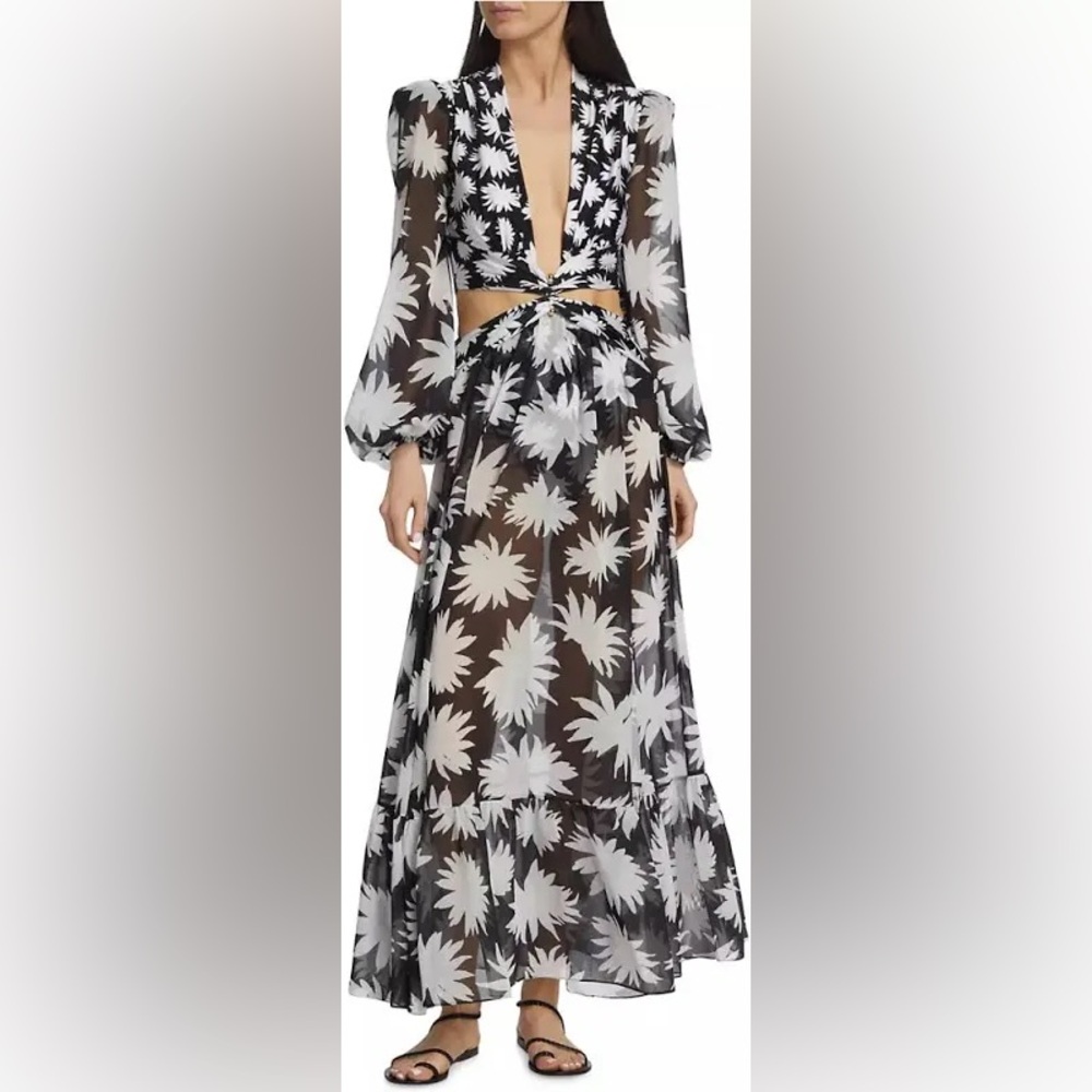 Dahlia Plunge Cut Out Maxi Dress XL: Never worn